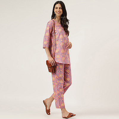 Night Suit For Women: Buy Gulbagh Zehra Night Suit For Women